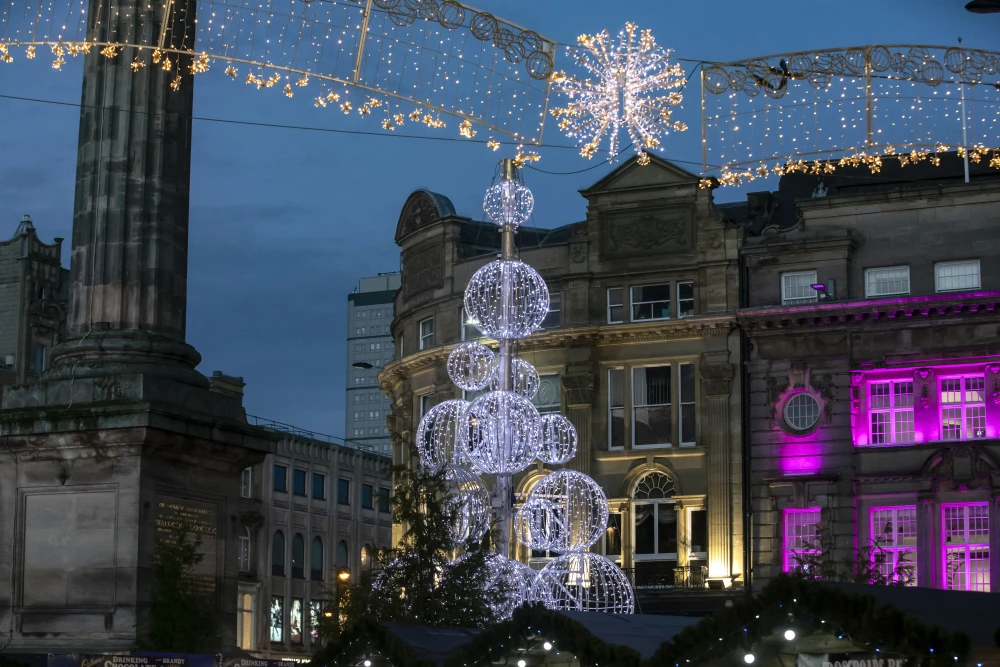 Christmas lights in Newcastle